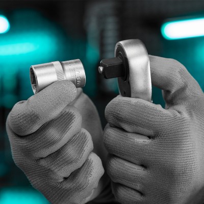 Ключ-трещотка 1/2", CrV, 72 зуба, с быстрым сбросом, матовый хром Stels