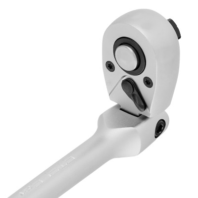 Ключ-трещотка шарнирный 1/2", СrV, 72 зуба, с быстрым сбросом, матовый хром Stels Ключ-трещотка шарнирный 1/2", СrV, 72 зуба, с быстрым сбросом, матовый хром Stels