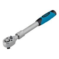 Ключ-трещотка телескопический 1/2", 305-445 мм, CrV, 72 зуба, с быстрым сбросом, хром Gross