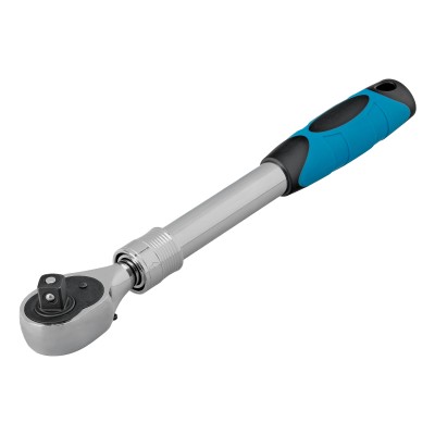 Ключ-трещотка телескопический 1/2", 305-445 мм, CrV, 72 зуба, с быстрым сбросом, хром Gross Ключ-трещотка телескопический 1/2", 305-445 мм, CrV, 72 зуба, с быстрым сбросом, хром Gross