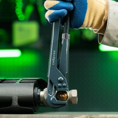 Ключ трубный рычажный КТР-1, 1", кованый, тип "L" Сибртех