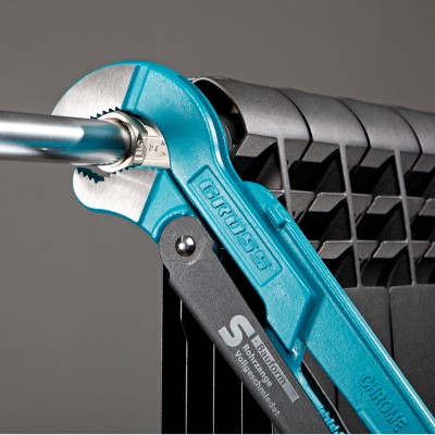 Ключ трубный рычажный 2, №3, цельнокованый, CrV, тип "S" Gross