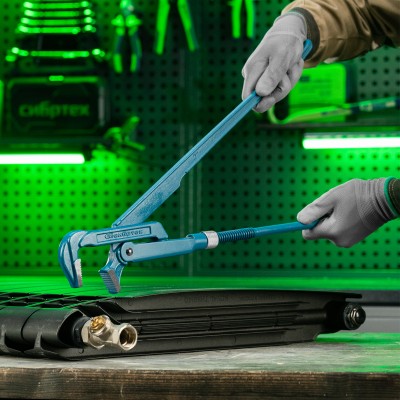 Ключ трубный рычажный №3, 2", кованый, тип "L" Сибртех