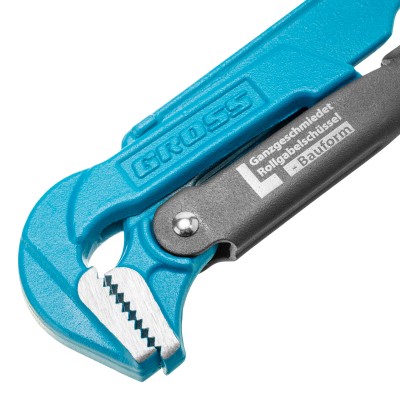 Ключ трубный рычажный 1, №1, цельнокованый, CrV, тип "L" Gross