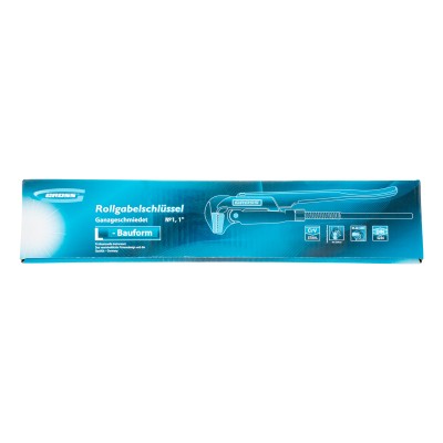 Ключ трубный рычажный 1, №1, цельнокованый, CrV, тип "L" Gross