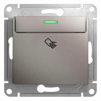 GLOSSA ВЫКЛЮЧАТЕЛЬ карточный с подсветкой, 10А, без задержки отключения, механизм, ПЛАТИНА