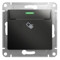 GLOSSA ВЫКЛЮЧАТЕЛЬ карточный с подсветкой, 10А, без задержки отключения, механизм, АНТРАЦИТ GLOSSA ВЫКЛЮЧАТЕЛЬ карточный с подсветкой, 10А, без задержки отключения, механизм, АНТРАЦИТ