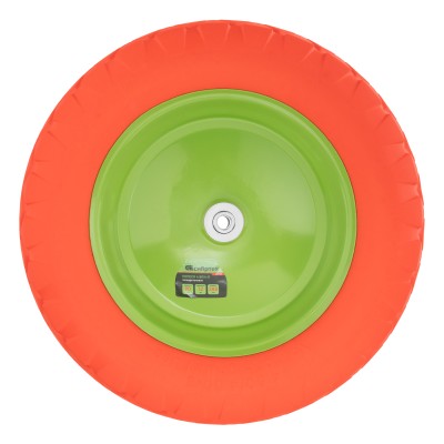 Колесо полиуретановое 4.80/4-8, длина оси 90 мм, подшипник 12 мм Сибртех