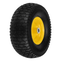 Колесо пневматическое 15/6.00-6, D 370 мм, подш. внут. диам. 16 мм, длина оси 100 мм Denzel Колесо пневматическое 15/6.00-6, D 370 мм, подш. внут. диам. 16 мм, длина оси 100 мм Denzel