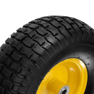 Колесо пневматическое 15/6.00-6, D 370 мм, подш. внут. диам. 16 мм, длина оси 100 мм Denzel Колесо пневматическое 15/6.00-6, D 370 мм, подш. внут. диам. 16 мм, длина оси 100 мм Denzel