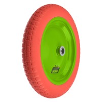 Колесо полиуретановое 3.00-8, длина оси 80 мм, подшипник 20 мм Сибртех