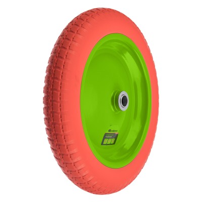 Колесо полиуретановое 3.00-8, длина оси 80 мм, подшипник 20 мм Сибртех