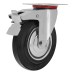 Колесо поворотное с тормозом D 125 мм, крепление платформенное Сибртех
