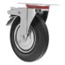 Колесо поворотное с тормозом D 125 мм, крепление платформенное Сибртех