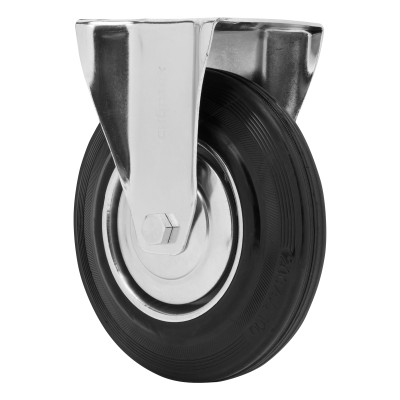 Колесо неповоротное D 200 мм, крепление платформенное Сибртех