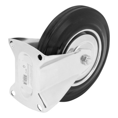 Колесо неповоротное D 200 мм, крепление платформенное Сибртех