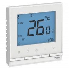 ATN000138 ATLASDESIGN ТЕРМОСТАТ электрон.теплого пола с датч.,от+5до+35°C,16A,в сб., БЕЛЫЙ