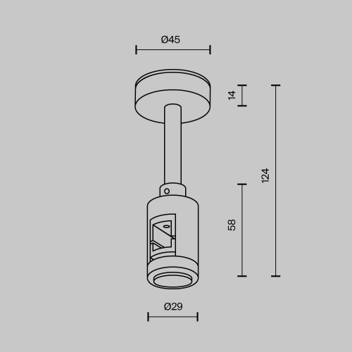 Комплектующие для трековой системы Technical TRA156C-S1-B