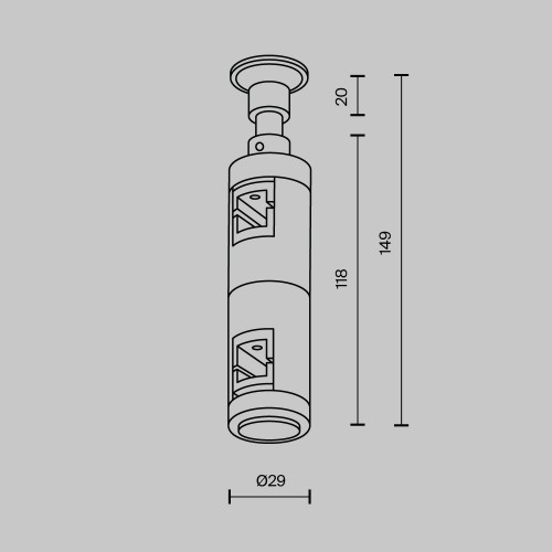 Комплектующие для трековой системы Technical TRA155CW-D1-B