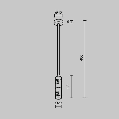 Комплектующие для трековой системы Technical TRA158C-D1-BS