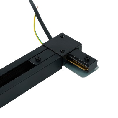 Коннектор угловой однофазный для шинопровода с проводом, черный, LD1021C Артикул 52154