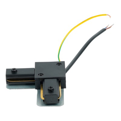 Коннектор угловой однофазный для шинопровода с проводом, черный, LD1021C Артикул 52154