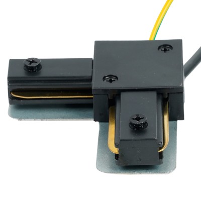 Коннектор угловой однофазный для шинопровода с проводом, черный, LD1021C Артикул 52154