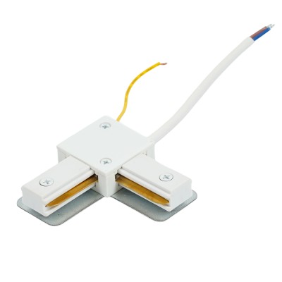 Коннектор угловой однофазный для шинопровода с проводом, белый, LD1021C Артикул 52153