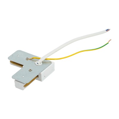 Коннектор угловой однофазный для шинопровода с проводом, белый, LD1021C Артикул 52153