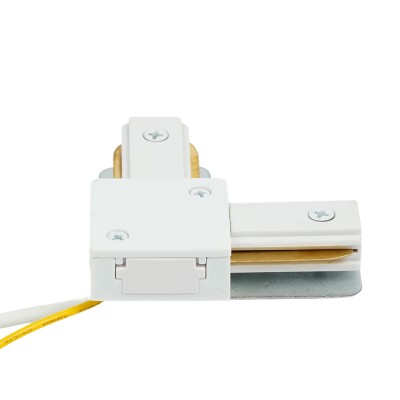 Коннектор угловой однофазный для шинопровода с проводом, белый, LD1021C Артикул 52153