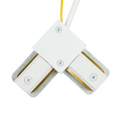 Коннектор угловой однофазный для шинопровода с проводом, белый, LD1021C Артикул 52153