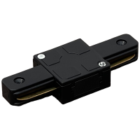 Коннектор прямой для П-образного однофазного шинопровода, черный Коннектор прямой для П-образного однофазного шинопровода, черный