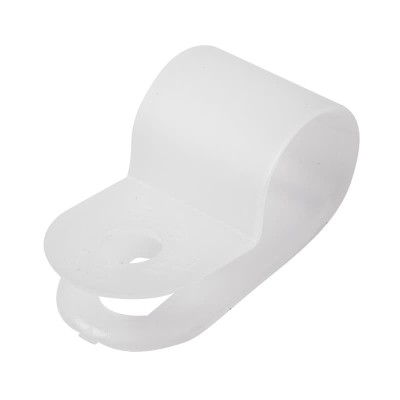 Скоба под винт 9мм, белая (50 шт/уп) REXANT