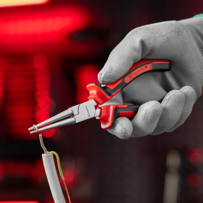 Круглогубцы Nickel, 160 мм, никелированные, двухкомпонентные рукоятки Matrix