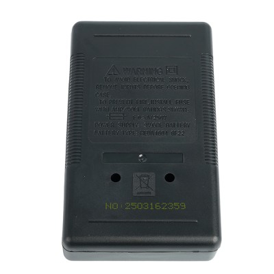 MTM DT830B Мультиметр цифровой, портативный,1999 отсчетов, батарея крона, ручная регулировка, черный, TM STEKKER