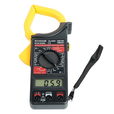 MTM M266 Клещи токоизмерительные, 1999 отсчетов, батарея крона, ручная регулировка, черный/желтый