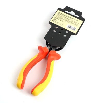 PLM-2-160-P Длинногубцы диэлектрические, 160мм, Cr-V, двухкомпонентная рукоятка