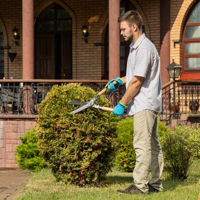 Кусторез, 520 мм, волнистые лезвия, деревянные рукоятки, Palisad