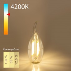 Филаментная светодиодная лампа Dimmable "Свеча на ветру" CW35 5W 4200K E14 BLE1424 7.6