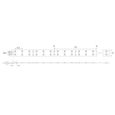 Cветодиодная LED лента Feron LS615, 240SMD(2835)/м 19.2Вт/м 5м IP65 12V 6500К Артикул 27733