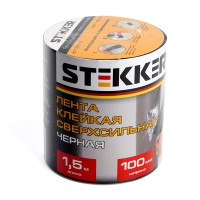 Лента клейкая сверхсильная STEKKER 0,7*100 мм, 1,5 м. черная INTP9-0715-10 Лента клейкая сверхсильная STEKKER 0,7*100 мм, 1,5 м. черная INTP9-0715-10