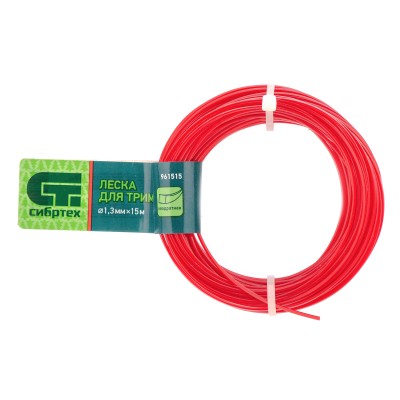 Леска для триммера квадратная, 1.3 мм х 15 м, Сибртех