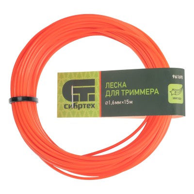 Леска для триммера звезда, 1.6 мм х 15 м, Сибртех