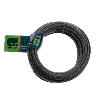 Леска для триммера круглая, армированная алюминием, 2.0 мм х 15 м, Сибртех