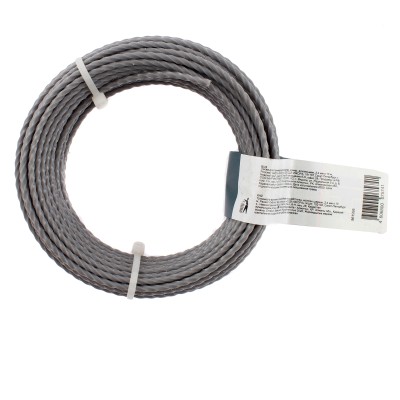 Леска для триммера квадратная витая, армированная алюминием, 2.4 мм х 10 м, Сибртех