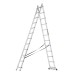 Лестница, 2 х 12 ступеней, алюминиевая, двухсекционная, Сибртех
