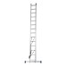 Лестница, 2 х 14 ступеней, алюминиевая, двухсекционная, Сибртех