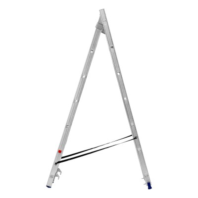 Лестница, 2 х 7 ступеней, алюминиевая, двухсекционная, Сибртех