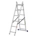 Лестница, 2 х 6 ступеней, алюминиевая, двухсекционная, Сибртех