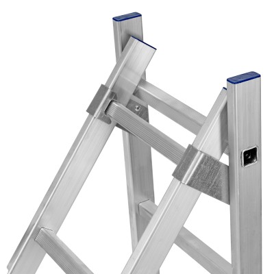 Лестница, 2 х 7 ступеней, алюминиевая, двухсекционная, Сибртех